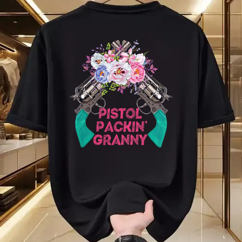 Best Grandma Shirt, Proud Grandma Unisex T-Shirt/Hoodie/Sweatshirt HLT00 - Pistol Packin Granny Grandma Gun Rights 2nd Amendment T-Shirt
