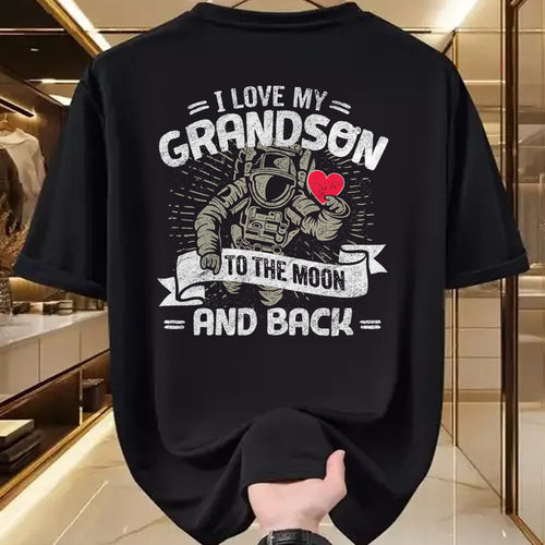 Best Grandma Shirt, Proud Grandma Unisex T-Shirt/Hoodie/Sweatshirt HLT00 - I Love My Grandson To The Moon And Back T Shirt Gift Tee T-Shirt