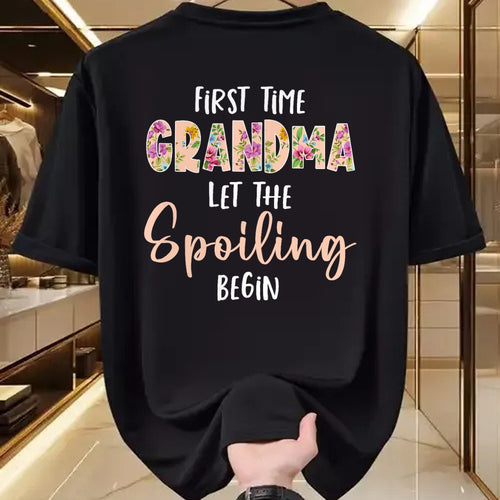 Best Grandma Shirt, Proud Grandma Unisex T-Shirt/Hoodie/Sweatshirt HLT00 - Grandmother - Let The Spoiling Begin Gift First Time Grandma T-Shirt