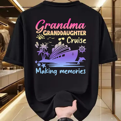 Best Grandma Shirt, Proud Grandma Unisex T-Shirt/Hoodie/Sweatshirt HLT00 - Grandma Granddaughter Memories Gift For Cruise Vacation T-Shirt