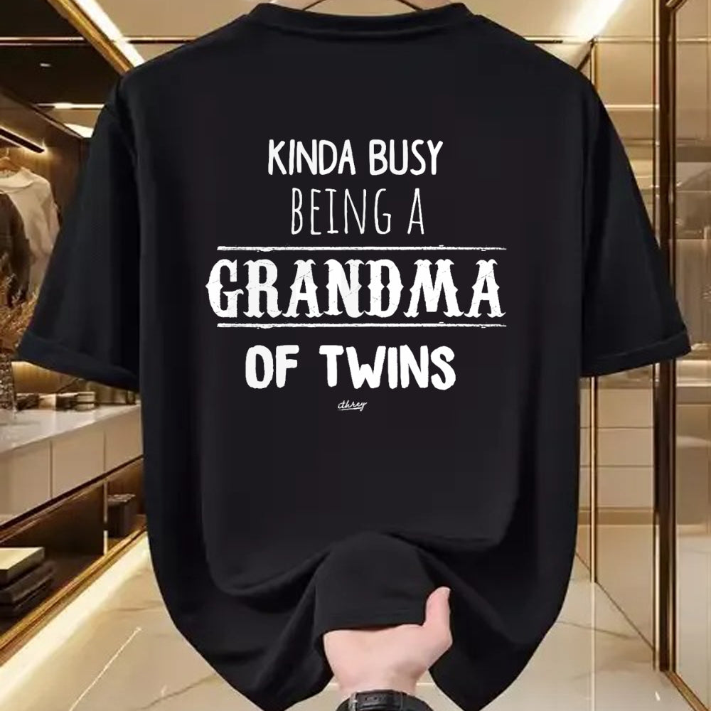 Best Grandma Shirt, Proud Grandma Unisex T-Shirt/Hoodie/Sweatshirt HLT00 - Busy Grandma of Twins T-Shirt, Funny Grandmother Gift Tees T-Shirt