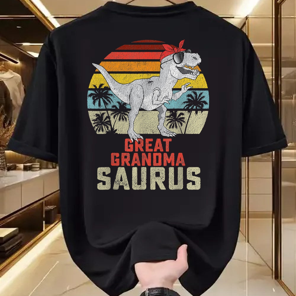 Best Grandma Shirt, Proud Grandma Unisex T-Shirt/Hoodie/Sweatshirt HLT00 - Grandmasaurus T Rex Dinosaur Great Grandma Saurus Family T-Shirt