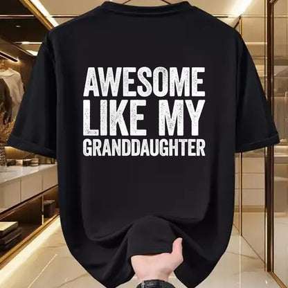 Best Grandma Shirt, Proud Grandma Unisex T-Shirt/Hoodie/Sweatshirt HLT00 - Awesome Like My Granddaughter T-Shirt Parents Day Shirt T-Shirt
