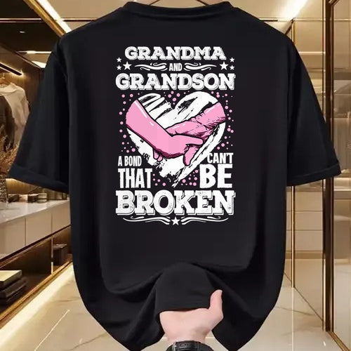 Best Grandma Shirt, Proud Grandma Unisex T-Shirt/Hoodie/Sweatshirt HLT00 - Nana Gift Grandma and Grandson a Bond That Can't be Broken T-Shirt