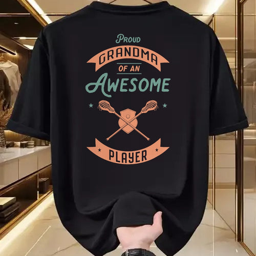 Best Grandma Shirt, Proud Grandma Unisex T-Shirt/Hoodie/Sweatshirt HLT00 - Lacrosse Grandma Awesome Player Grandson Granddaughter T-Shirt