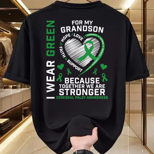 Best Grandma Shirt, Proud Grandma Unisex T-Shirt/Hoodie/Sweatshirt HLT00 - Grandma Grandpa Gifts CP Grandson Cerebral Palsy Awareness T-Shirt