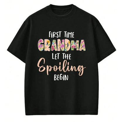 Best Grandma Shirt, Proud Grandma Unisex T-Shirt/Hoodie/Sweatshirt HLT00 - Grandmother - Let The Spoiling Begin Gift First Time Grandma T-Shirt