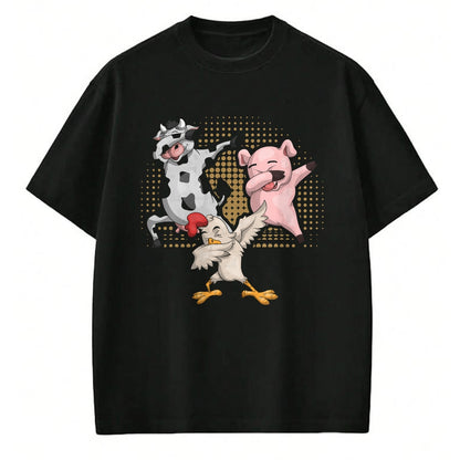 Best Farmer Life Shirt, Funny Farmer UnisexT-Shirt/Hoodie/Sweatshirt HLT00 - Dabbing Chicken Pig Cow Funny Farm Animal T-Shirt