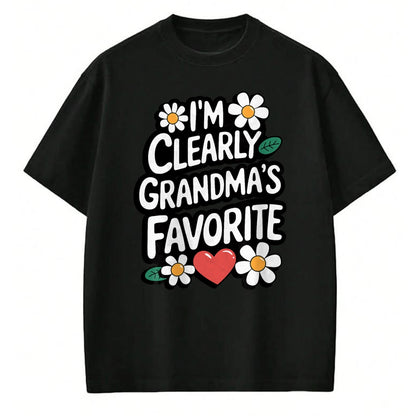 Best Grandma Shirt, Proud Grandma Unisex T-Shirt/Hoodie/Sweatshirt HLT00 - I'm Clearly Grandma's Favorite, Granddaughter Grandma T-Shirt (2)