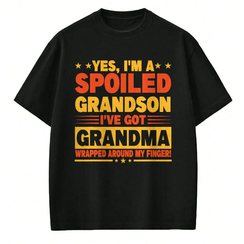 Best Grandma Shirt, Proud Grandma Unisex T-Shirt/Hoodie/Sweatshirt HLT00 - Funny Grandparents Grandpa Grandma Spoiled Grandson T-Shirt