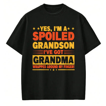 Best Grandma Shirt, Proud Grandma Unisex T-Shirt/Hoodie/Sweatshirt HLT00 - Funny Grandparents Grandpa Grandma Spoiled Grandson T-Shirt