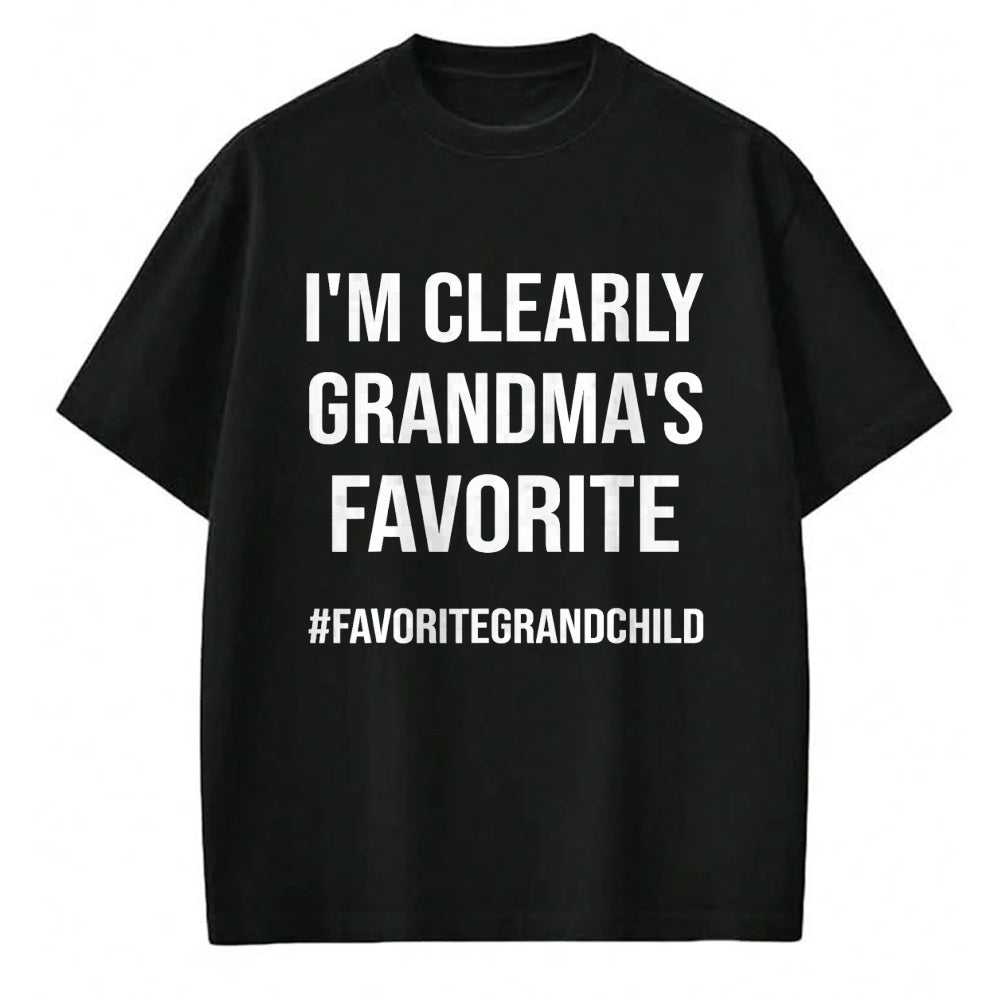 Best Grandma Shirt, Proud Grandma Unisex T-Shirt/Hoodie/Sweatshirt HLT00 - I'm Clearly Grandma's Favorite Funny Granddaughter Grandson T-Shirt