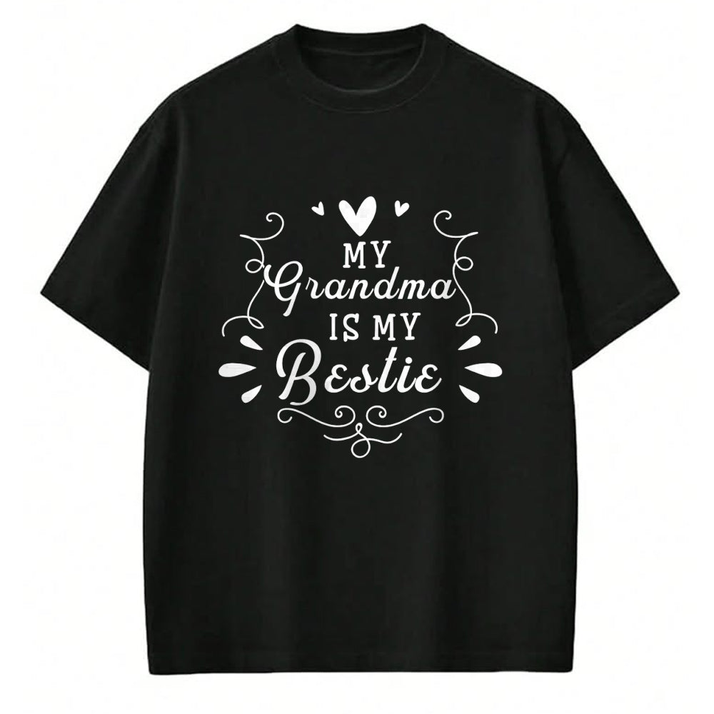 Best Grandma Shirt, Proud Grandma Unisex T-Shirt/Hoodie/Sweatshirt HLT00 - My Grandma Is My Bestie Cute Matching For Granddaughter T-Shirt