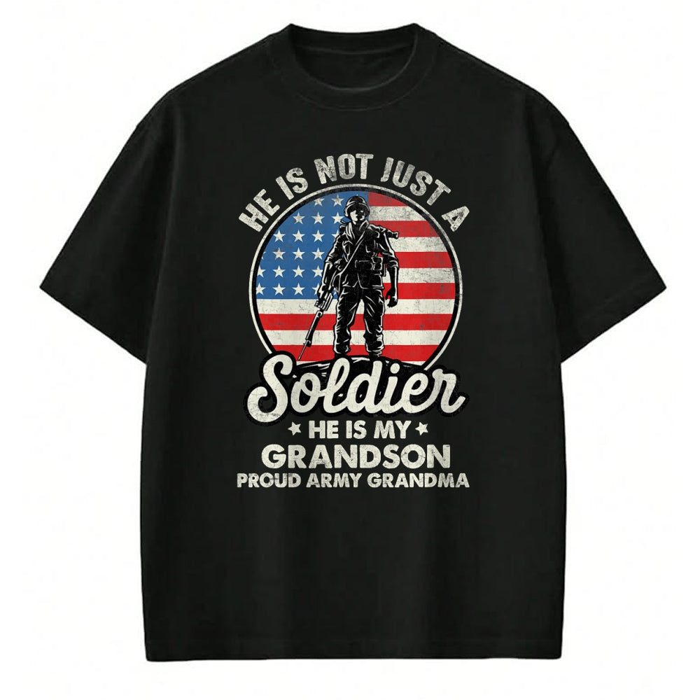 Best Grandma Shirt, Proud Grandma Unisex T-Shirt/Hoodie/Sweatshirt HLT00 - My Grandson Is A Soldier Quote Proud Army Grandma T-Shirt