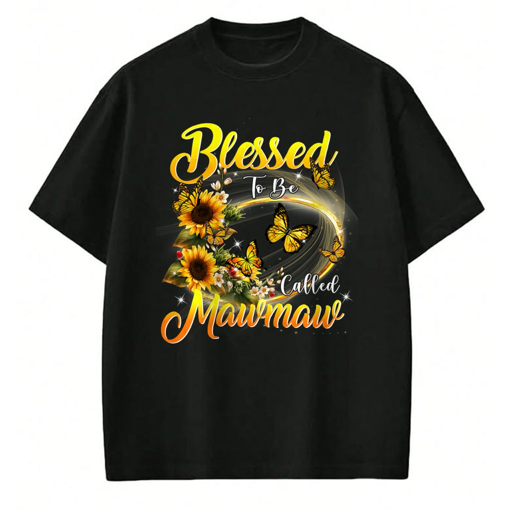 Best Grandma Shirt, Proud Grandma Unisex T-Shirt/Hoodie/Sweatshirt HLT00 - Blessed to be called Mawmaw Shirt Sunflower Lovers Grandma T-Shirt