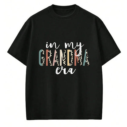 Best Grandma Shirt, Proud Grandma Unisex T-Shirt/Hoodie/Sweatshirt HLT00 - In My Grandma Era Leopard Letter Print Funny Gifts Grandma T-Shirt