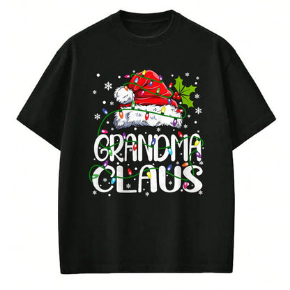Best Grandma Shirt, Proud Grandma Unisex T-Shirt/Hoodie/Sweatshirt HLT00 - Grandma Claus Christmas Lights Pajama Family Matching T-Shirt