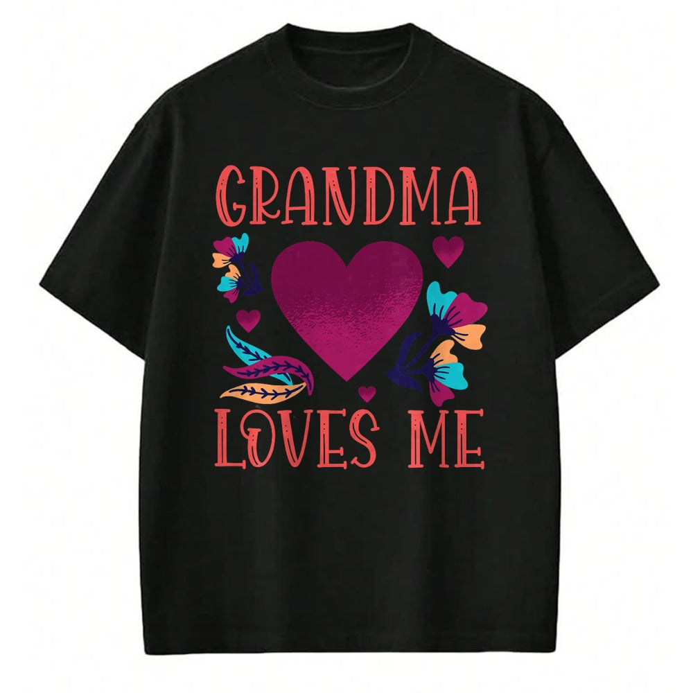 Best Grandma Shirt, Proud Grandma Unisex T-Shirt/Hoodie/Sweatshirt HLT00 - Grandma Loves Me Valentine's Day Gifts to Granddaughter Nana T-Shirt
