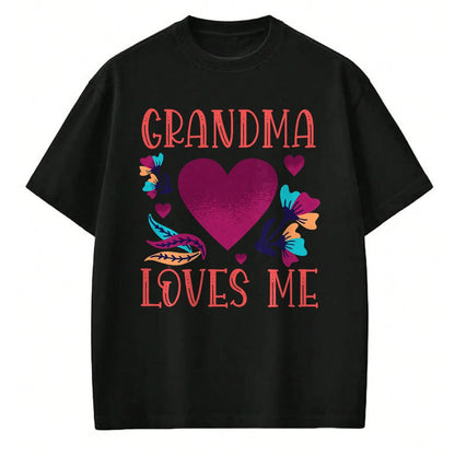 Best Grandma Shirt, Proud Grandma Unisex T-Shirt/Hoodie/Sweatshirt HLT00 - Grandma Loves Me Valentine's Day Gifts to Granddaughter Nana T-Shirt