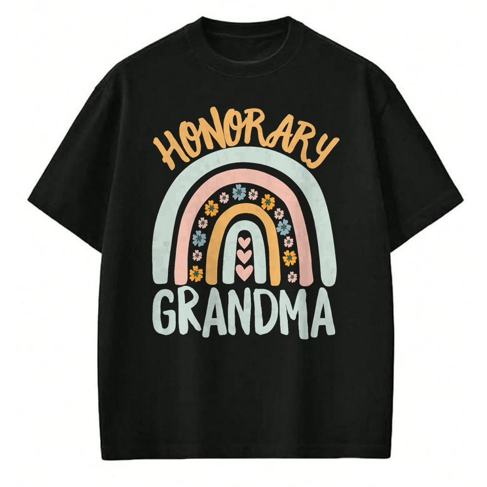 Best Grandma Shirt, Proud Grandma Unisex T-Shirt/Hoodie/Sweatshirt HLT00 - Honorary Grandma Foster Granddaughter Grandson Boho Rainbow T-Shirt