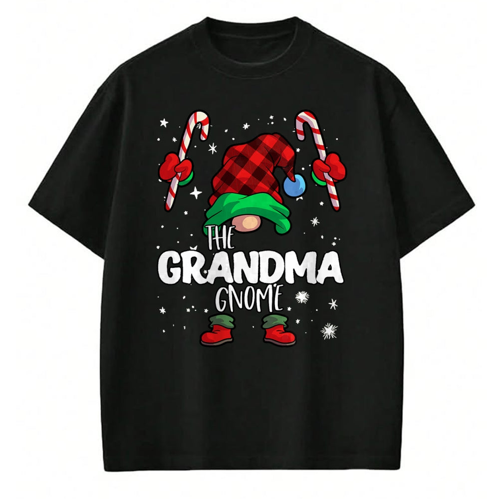 Best Grandma Shirt, Proud Grandma Unisex T-Shirt/Hoodie/Sweatshirt HLT00 - Grandma Gnome Red Buffalo Plaid Matching Family Christmas T-Shirt