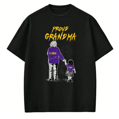 Best Grandma Shirt, Proud Grandma Unisex T-Shirt/Hoodie/Sweatshirt HLT00 - LSU Tigers Proud Grandma LSU Granddaughter T-Shirt