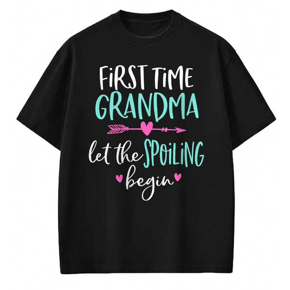 Best Grandma Shirt, Proud Grandma Unisex T-Shirt/Hoodie/Sweatshirt HLT00 - First Time Grandma Let the Spoiling Begin New 1st Time T-Shirt (1)