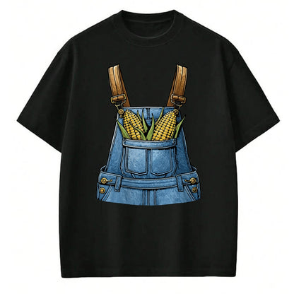 Best Farmer Life Shirt, Funny Farmer UnisexT-Shirt/Hoodie/Sweatshirt HLT00 - Corn Pocket Fake Denim Overalls Farmer Costume T-Shirt