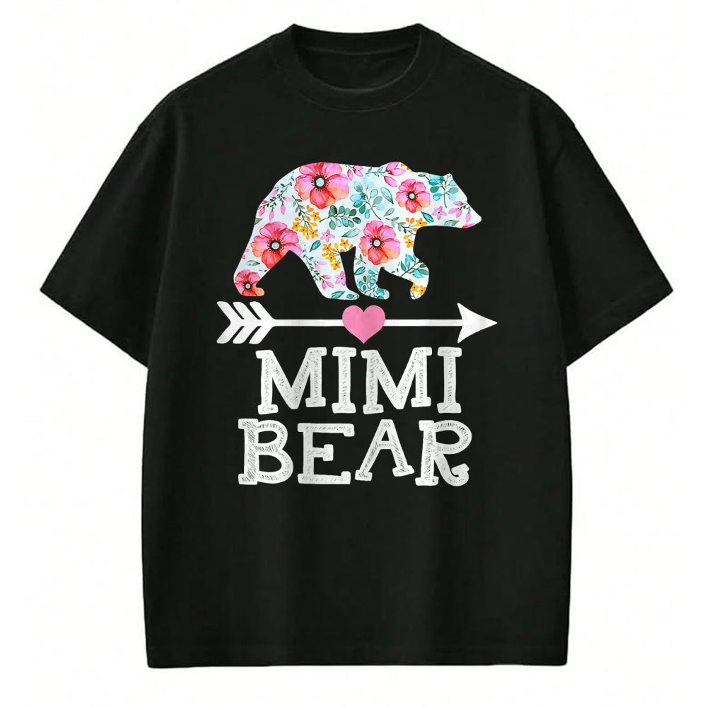 Best Grandma Shirt, Proud Grandma Unisex T-Shirt/Hoodie/Sweatshirt HLT00 - Mimi Bear Mom Grandma Floral Happy Mother's Day tee T-Shirt