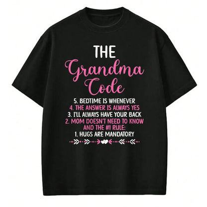 Best Grandma Shirt, Proud Grandma Unisex T-Shirt/Hoodie/Sweatshirt HLT00 - The Grandma Code Granny Grandmother Grandparent T-Shirt (1)