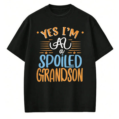 Best Grandma Shirt, Proud Grandma Unisex T-Shirt/Hoodie/Sweatshirt HLT00 - yes I'm a spoiled grandson T-Shirt (5)