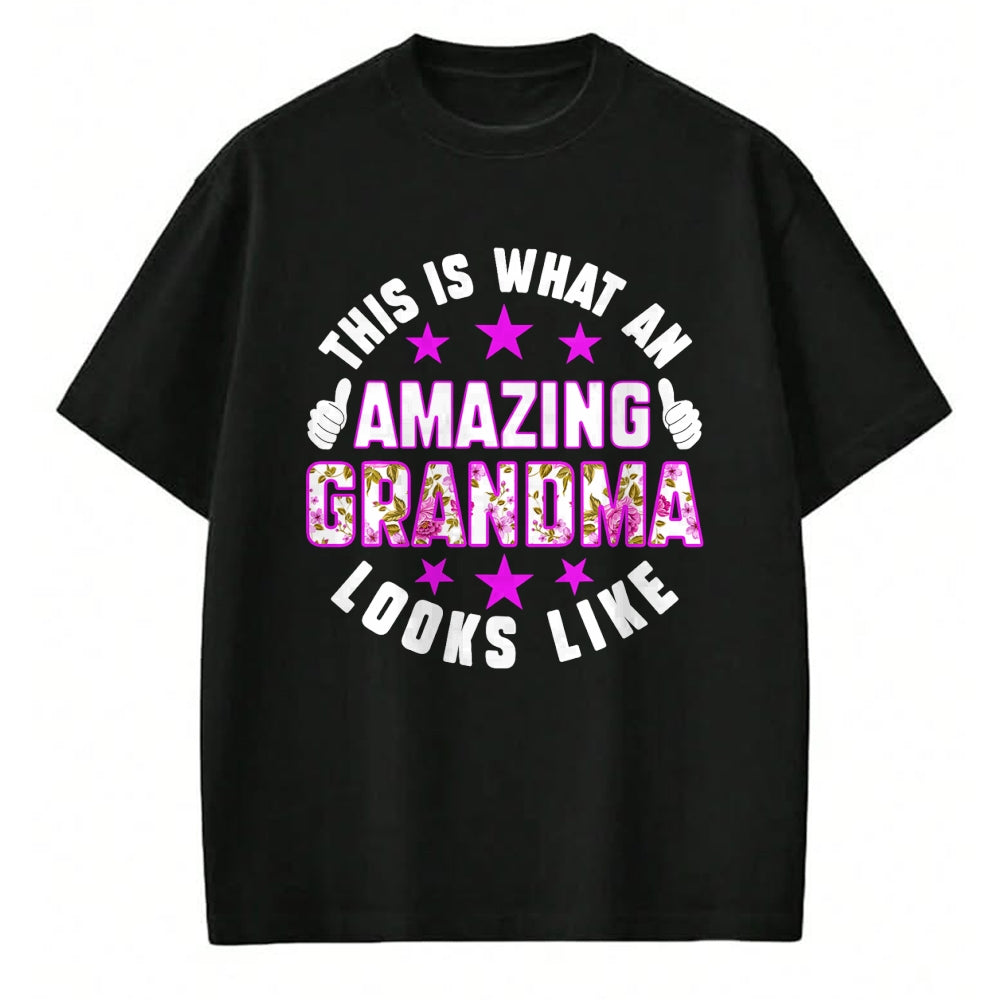 Best Grandma Shirt, Proud Grandma Unisex T-Shirt/Hoodie/Sweatshirt HLT00 - This Is What An Amazing Grandma Looks Like Shirt Mothers Day T-Shirt (1)