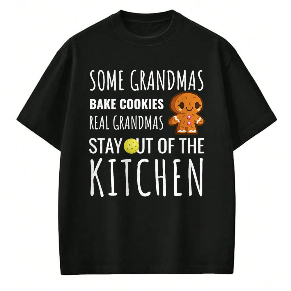Best Grandma Shirt, Proud Grandma Unisex T-Shirt/Hoodie/Sweatshirt HLT00 - Funny Pickleball Grandma Stay Out of the Kitchen Player T-Shirt