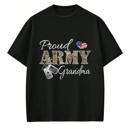 Best Grandma Shirt, Proud Grandma Unisex T-Shirt/Hoodie/Sweatshirt HLT00 - Proud Army Grandma Shirt Military Pride T-Shirt