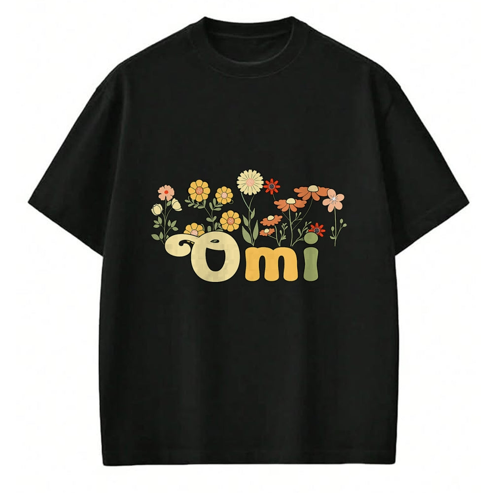 Best Grandma Shirt, Proud Grandma Unisex T-Shirt/Hoodie/Sweatshirt HLT00 - Groovy Omi Grandmother Flowers Omi Grandma T-Shirt