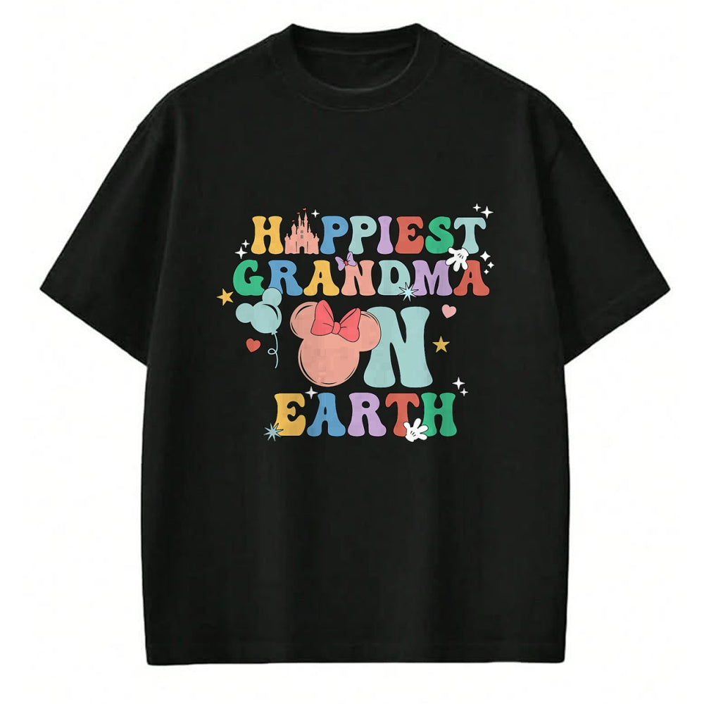 Best Grandma Shirt, Proud Grandma Unisex T-Shirt/Hoodie/Sweatshirt HLT00 - Groovy Happiest Grandma On Earth T-Shirt
