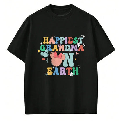 Best Grandma Shirt, Proud Grandma Unisex T-Shirt/Hoodie/Sweatshirt HLT00 - Groovy Happiest Grandma On Earth T-Shirt