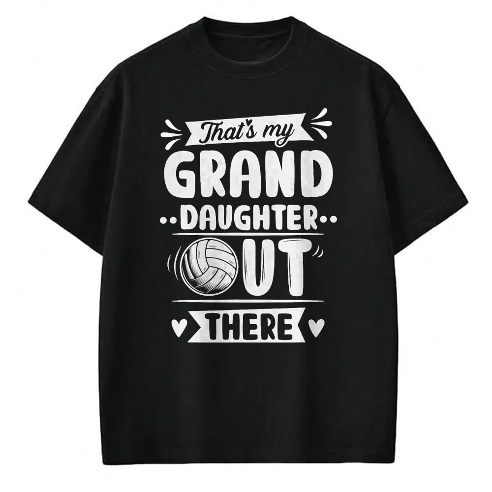 Best Grandma Shirt, Proud Grandma Unisex T-Shirt/Hoodie/Sweatshirt HLT00 - That's My Granddaughter Out There Volleyball For Grandma T-Shirt (1)