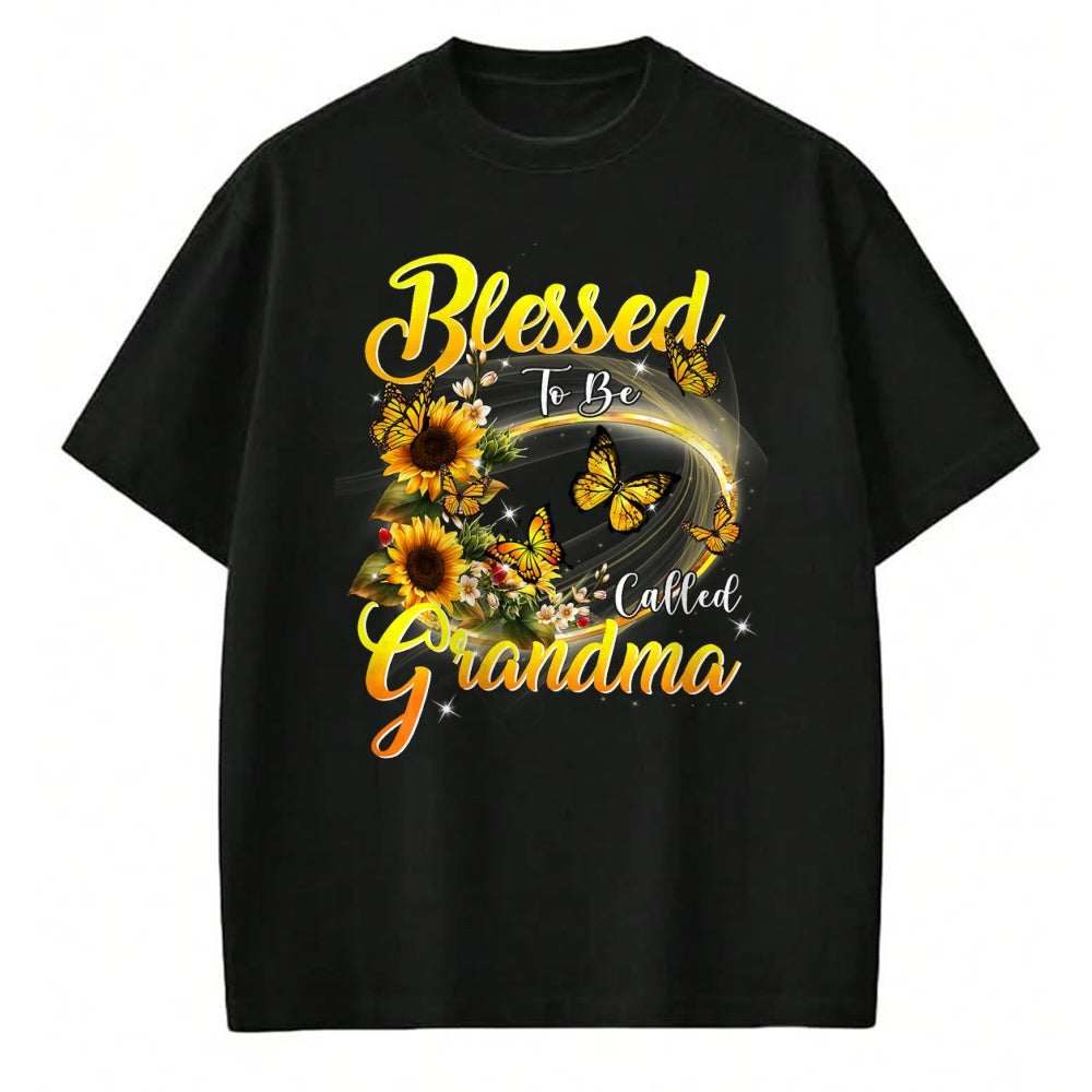 Best Grandma Shirt, Proud Grandma Unisex T-Shirt/Hoodie/Sweatshirt HLT00 - Blessed to be called Grandma Sunflower Lovers Grandma T-Shirt