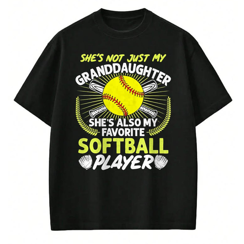 Best Grandma Shirt, Proud Grandma Unisex T-Shirt/Hoodie/Sweatshirt HLT00 - Funny My Granddaughter She's Also My Favorite Softball T-Shirt