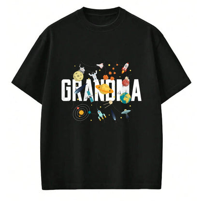 Best Grandma Shirt, Proud Grandma Unisex T-Shirt/Hoodie/Sweatshirt HLT00 - Grandma Outer Space Birthday Party Grandson B-Day Matching T-Shirt
