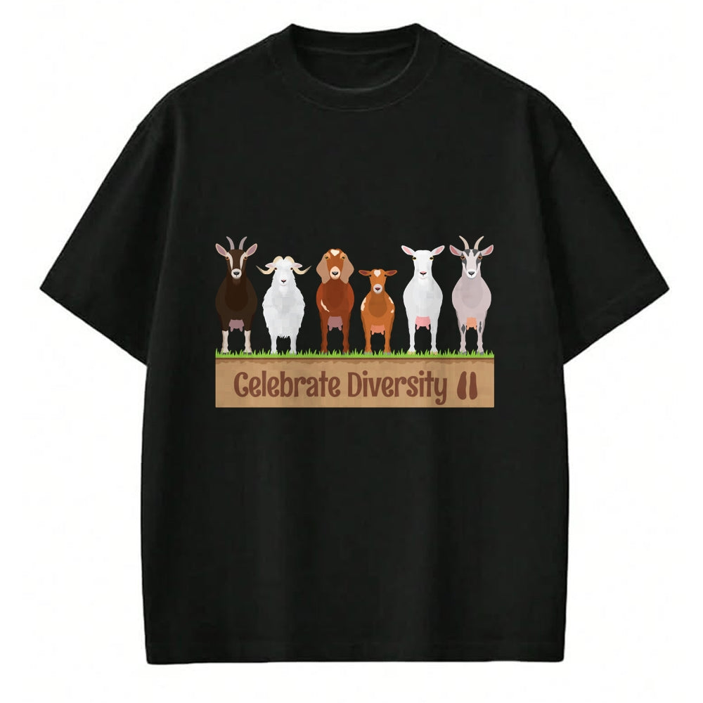 Best Farmer Life Shirt, Funny Farmer UnisexT-Shirt/Hoodie/Sweatshirt HLT00 - Celebrate Diversity Breeds Farm Animal Cute Humor Fun Goat Long Sleeve T-Shirt