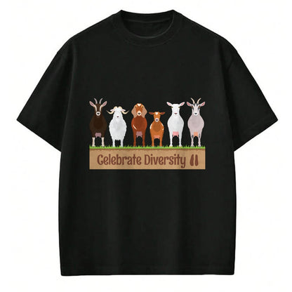 Best Farmer Life Shirt, Funny Farmer UnisexT-Shirt/Hoodie/Sweatshirt HLT00 - Celebrate Diversity Breeds Farm Animal Cute Humor Fun Goat Long Sleeve T-Shirt