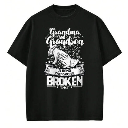 Best Grandma Shirt, Proud Grandma Unisex T-Shirt/Hoodie/Sweatshirt HLT00 - Grandma And Grandson A Bond That Can't Be Broken T-Shirt (1)