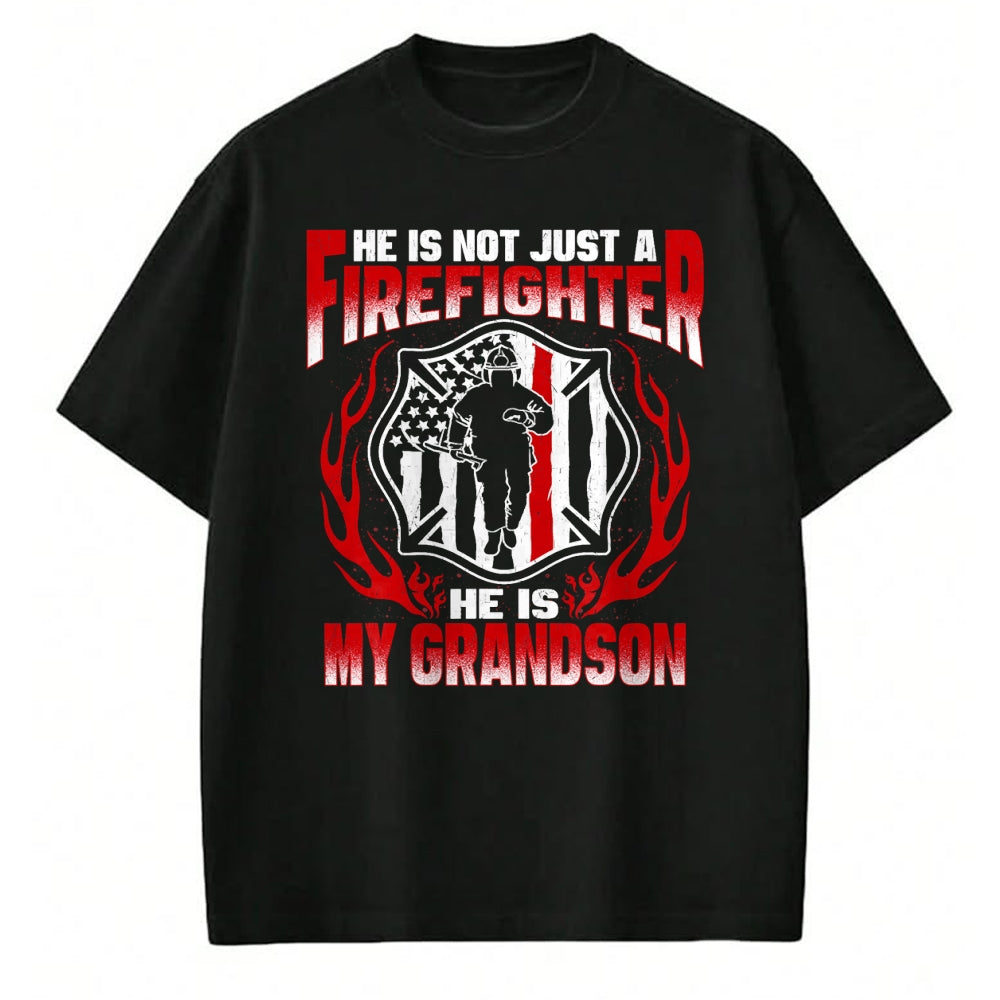 Best Grandma Shirt, Proud Grandma Unisex T-Shirt/Hoodie/Sweatshirt HLT00 - My Grandson Is Firefighter Hero Proud Fire Grandma Grandpa T-Shirt