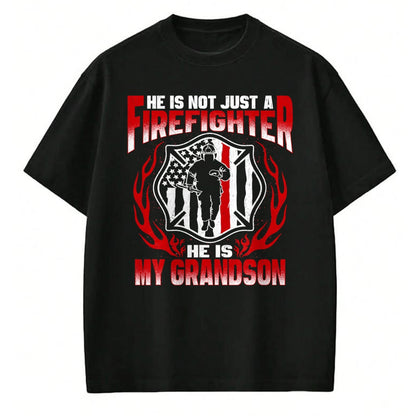 Best Grandma Shirt, Proud Grandma Unisex T-Shirt/Hoodie/Sweatshirt HLT00 - My Grandson Is Firefighter Hero Proud Fire Grandma Grandpa T-Shirt