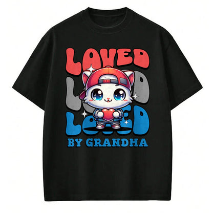 Best Grandma Shirt, Proud Grandma Unisex T-Shirt/Hoodie/Sweatshirt HLT00 - Kids Grandma Loves Me Grandson Cat T-Shirt