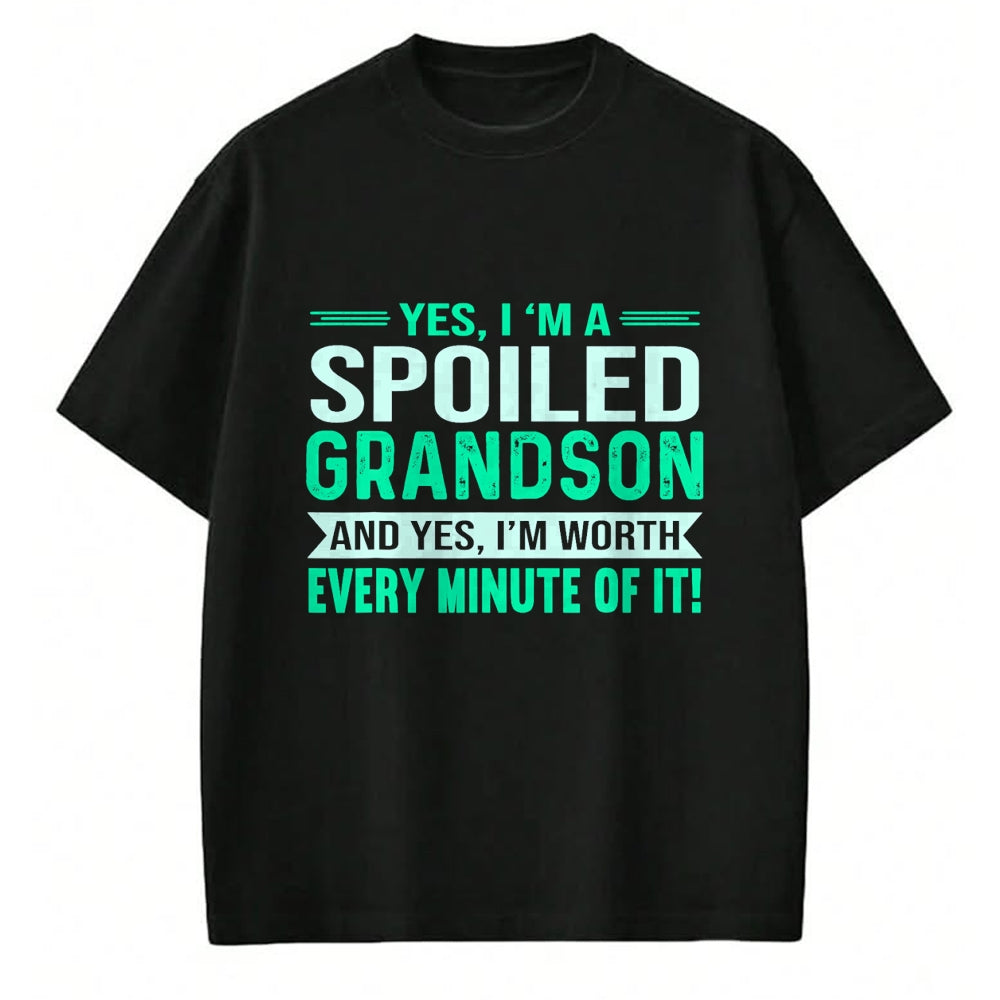 Best Grandma Shirt, Proud Grandma Unisex T-Shirt/Hoodie/Sweatshirt HLT00 - Favorite Spoiled Grandson Birthday T-Shirt
