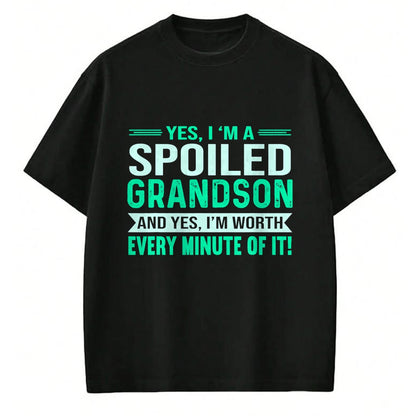 Best Grandma Shirt, Proud Grandma Unisex T-Shirt/Hoodie/Sweatshirt HLT00 - Favorite Spoiled Grandson Birthday T-Shirt