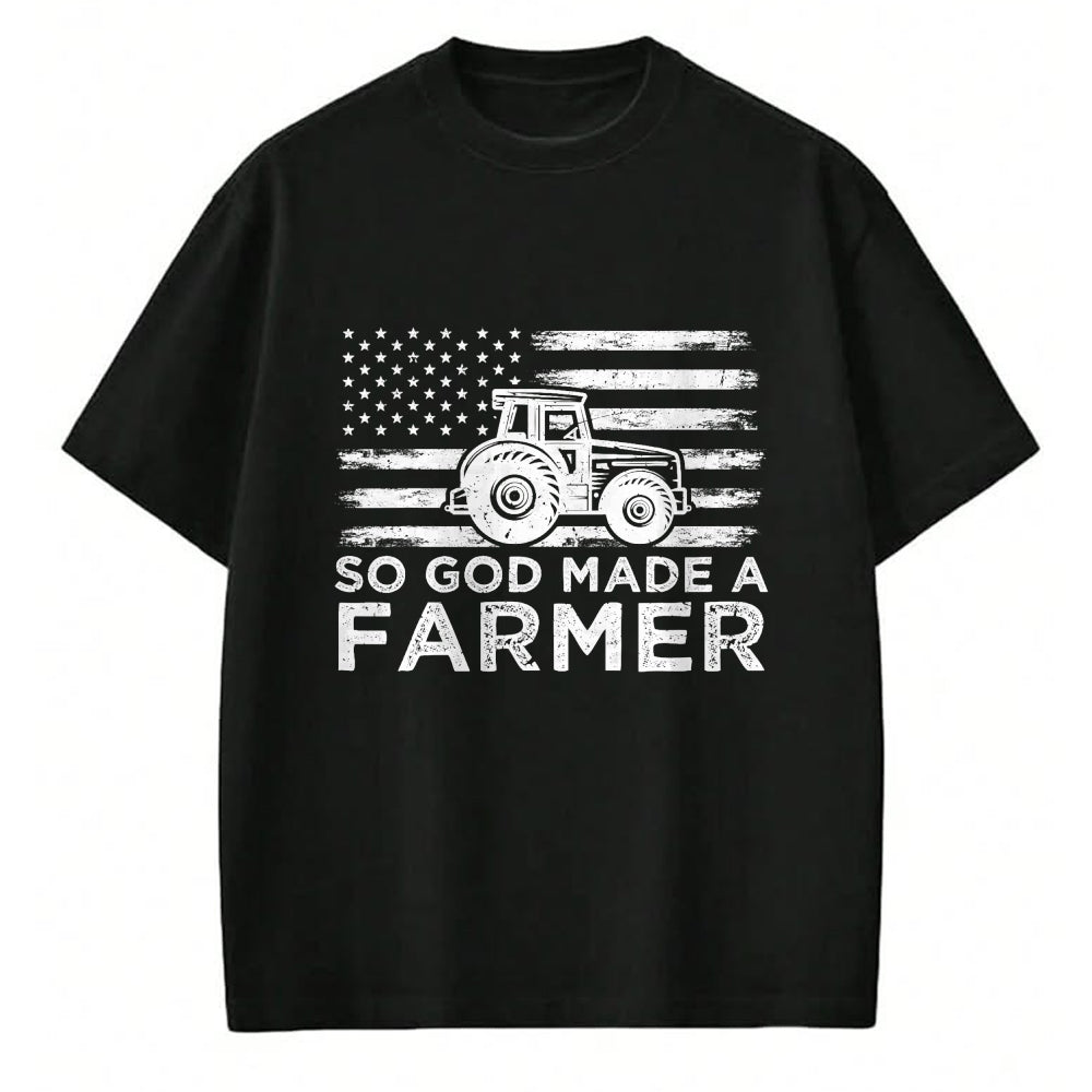 Best Farmer Life Shirt, Funny Farmer UnisexT-Shirt/Hoodie/Sweatshirt HLT00 - American Flag So God Made A Farmer 4th Of July T-Shirt (1)